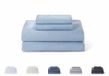 Todocama Beddengoedset, 4-delig, 5003, hoeslaken, sprei, 2 kussenslopen 50 x 80 cm, voor bed 105 x 190/200 cm, lichtblauw