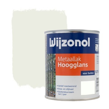 Wijzonol metaallak hoogglans zuiver wit RAL 9010 750 ml