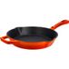 SILVERCREST Geëmailleerde gietijzeren grillpan of koekenpan (Rond, Oranje)
