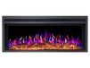 ArtiFlame Elektrische kachel AF38, multicolor, inbouwmodel met verwarming, 1600W, realistisch 3D-vlammeffect, LED-verlichting, afstandsbediening, zwart