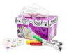 Joy Toy - Sneak-Artz - 10 cm mini-sneakers, gymschoenen om zelf vorm te geven met kleuren, clip-on en stickers in paarse schoenendoos, 24 verschillende om te verzamelen
