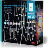 Nedis SmartLife Kerstverlichting - Ijskegel - Wi-Fi - 240 LED's - 5m - Warm tot Koel Wit - Android/iOS