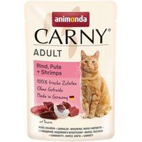 animonda Carny natvoer kat Adult Rund, kalkoen en garnaal 24x85 g