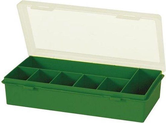 Tayg Opbergkoffer - 240 x 140 x 54 mm - 7 sorteervakken - Groen