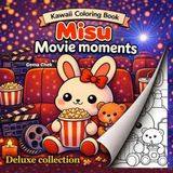 MISU MOVIE MOMENTS: Libro de COLOREAR para niños. Películas para pintar con los papis
