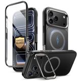 i-Blason Ares Hoesje voor iPhone 18 Pro Max /iPhone 17 Pro Max, Zwart | Case MagSafe met Standaard [9H Gehard Glazen Schermbeschermer] Militaire Bescherming Magnetische [Camerabedieningsknop]