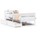 vidaXL Bedframe 180x200 cm Massief Grenenhout Wit