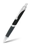 ONLINE Balpen Sporty zwart, aluminium, intrekbaar, internationale vulling met grote capaciteit, onuitwisbaar, zwart lettertype, metalen clip