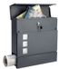Merkloos / Sans marque Monzana Brievenbus - Inkijkvenster Krantenhouder 37x11x36,5cm - Antraciet
