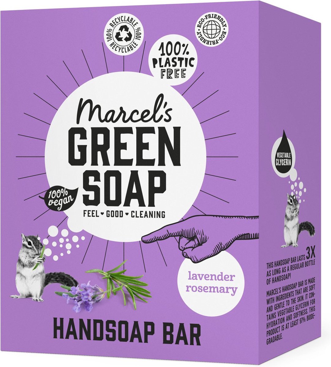 Marcels Green Soap Handzeep Bar Lavendel & Rozemarijn