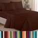 Elegant Comfort Rimpelbestendig gezelligste beddengoed set, rondom elastisch hoeslaken, diepe zak tot 16 inch, microvezel, chocoladebruin, koningin