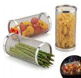 Lot de 3 paniers grill inox 20 cm