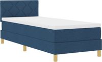 vidaXL Boxspringbed met kussens en hoofdbord, blauw, 80 x 200 cm, stof