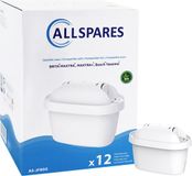 AllSpares Filterpatronen voor Waterkannen (x12) geschikt voor BRITA MAXTRA+, MAXTRA PRO en Bosch Tassimo