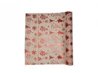 DUE ESSE CHRISTMAS SRL Rol jute 48 x 270 cm rood decor