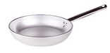 Pentole Agnelli Aluminium professionele stralende koekenpan, 5 mm, dik, met stalen buishandgreep, diameter 36 cm, zilver