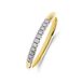 Lucardi Dames 14 karaat geelgouden ring met lab grown diamant 0,090ct