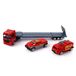 TURBO CHALLENGE Transportvrachtwagen en Brandweerinterventievoertuigen Die Cast 028805-1/38 Vrijloopvoertuig Rood Metaal Vanaf 3 jaar