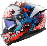 LS2 FF808 Stream II Inferno Wit Blauw 06 Integraalhelm - Helm