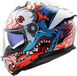 LS2 FF808 Stream II Inferno Wit Blauw 06 Integraalhelm - Helm