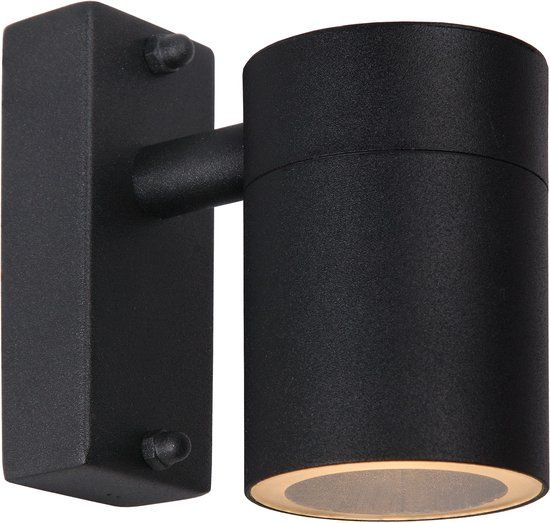 Lucide ARNE-LED - Wandspot Buiten - Ø 6,3 cm - LED - GU10 - 1x5W 2700K - IP44 - Zwart