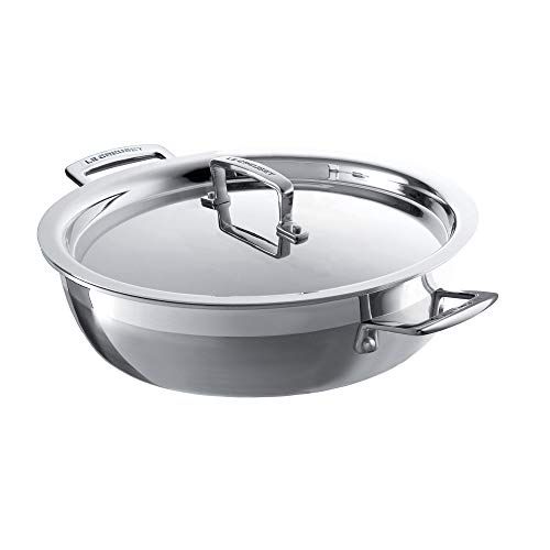 Le Creuset 3-ply professionele pan/serveerpan met deksel, Ø 26 cm, roestvrij staal