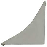 DQ-PP HOEKLIJST EINDSTUK - Aluminium Zilver - 23 x 23 mm - PVC