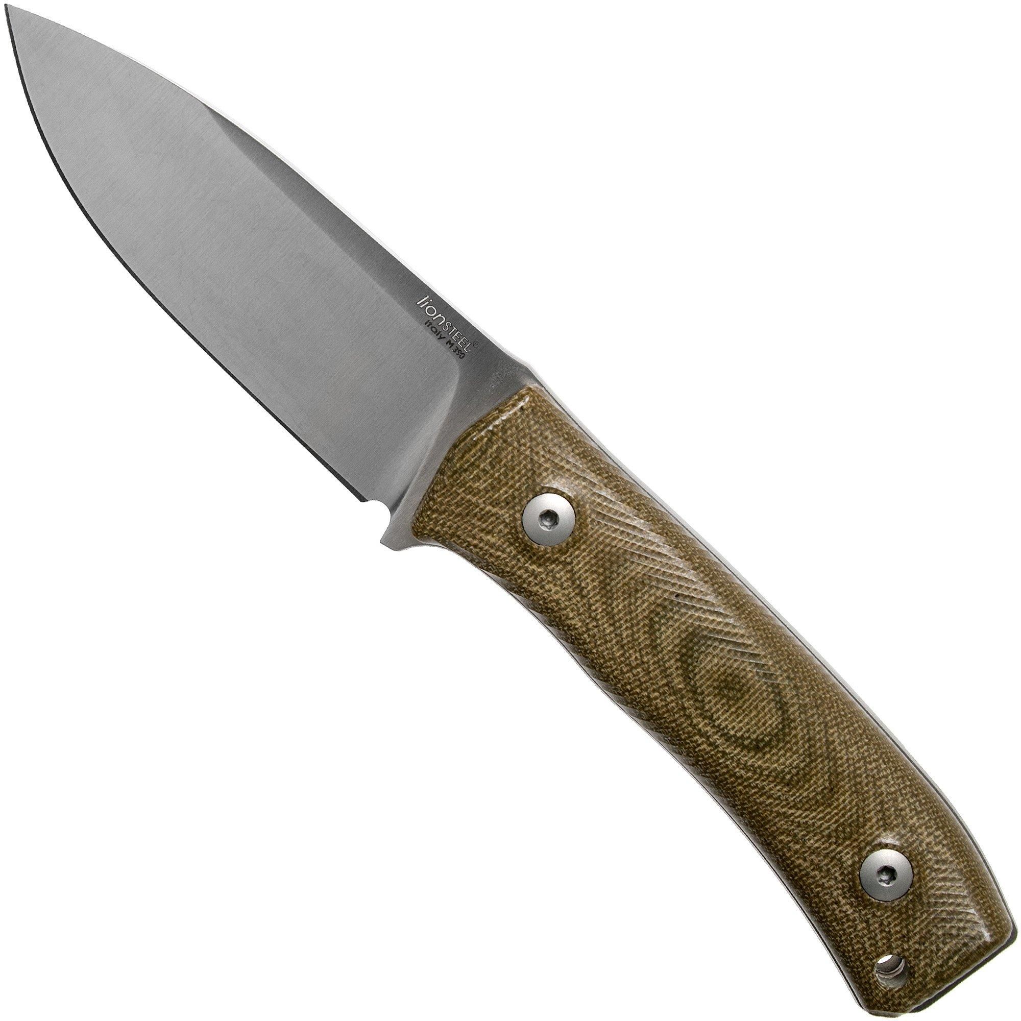 Lion Steel M4-CVG M390 - Green Canvas Micarta - 8051887881031