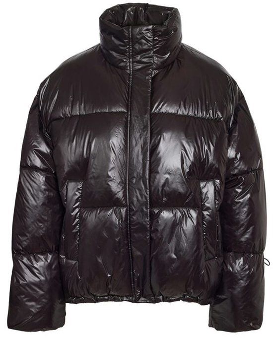 Noisy May NMALLIE SHINY PUFFER DD Dames Winterjas - zwart - XS