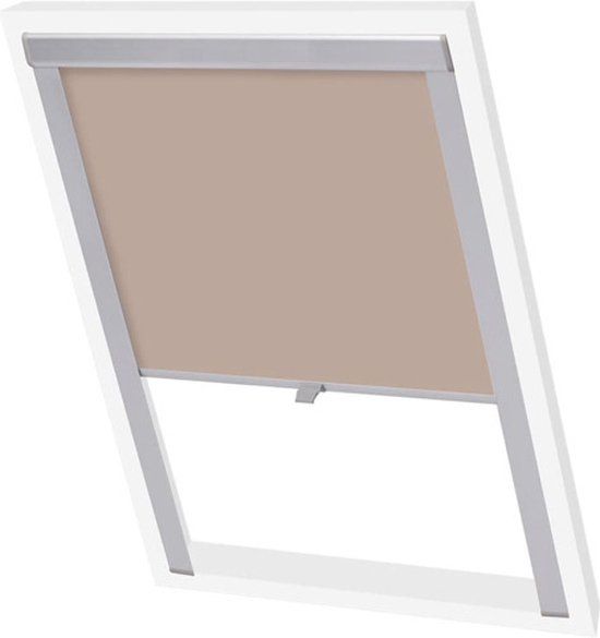 vidaXL Rolgordijn verduisterend beige FK06