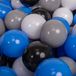 KiddyMoon 700 ∅ 7cm kinderballen speelballen voor ballenbad baby plastic ballen made in eu, grijs/wit/blauw/zwart