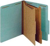 Pendaflex Classificatiemappen, 2 verdelers, 2 "bevestigingsmiddelen, lettergrootte, blauw, 10/doos (24130P)