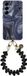 AVY Samsung Galaxy S24 MagSafe Hoesje met Koord 30CM Marmer Hearts Blauw