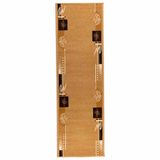 vidaXL Tapijtloper FLORNES Geweven Okergoud Bladeren 67 x 400 cm PP