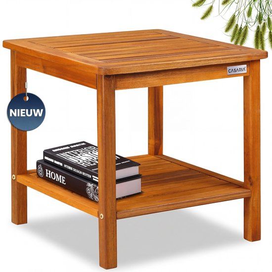 Casaria Bijzettafel - Acaciahout 45x45x45cm - Bruin