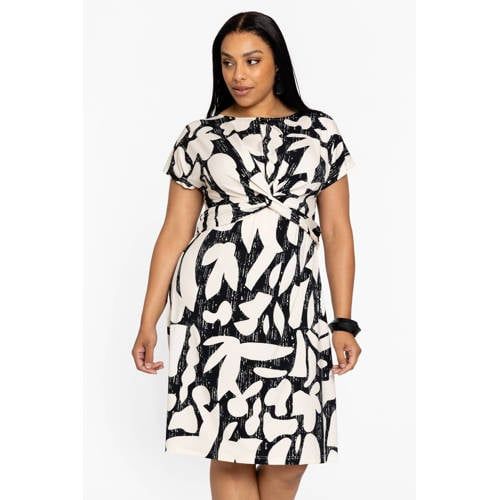 YOEK gebloemde jurk Plus Size - ecru