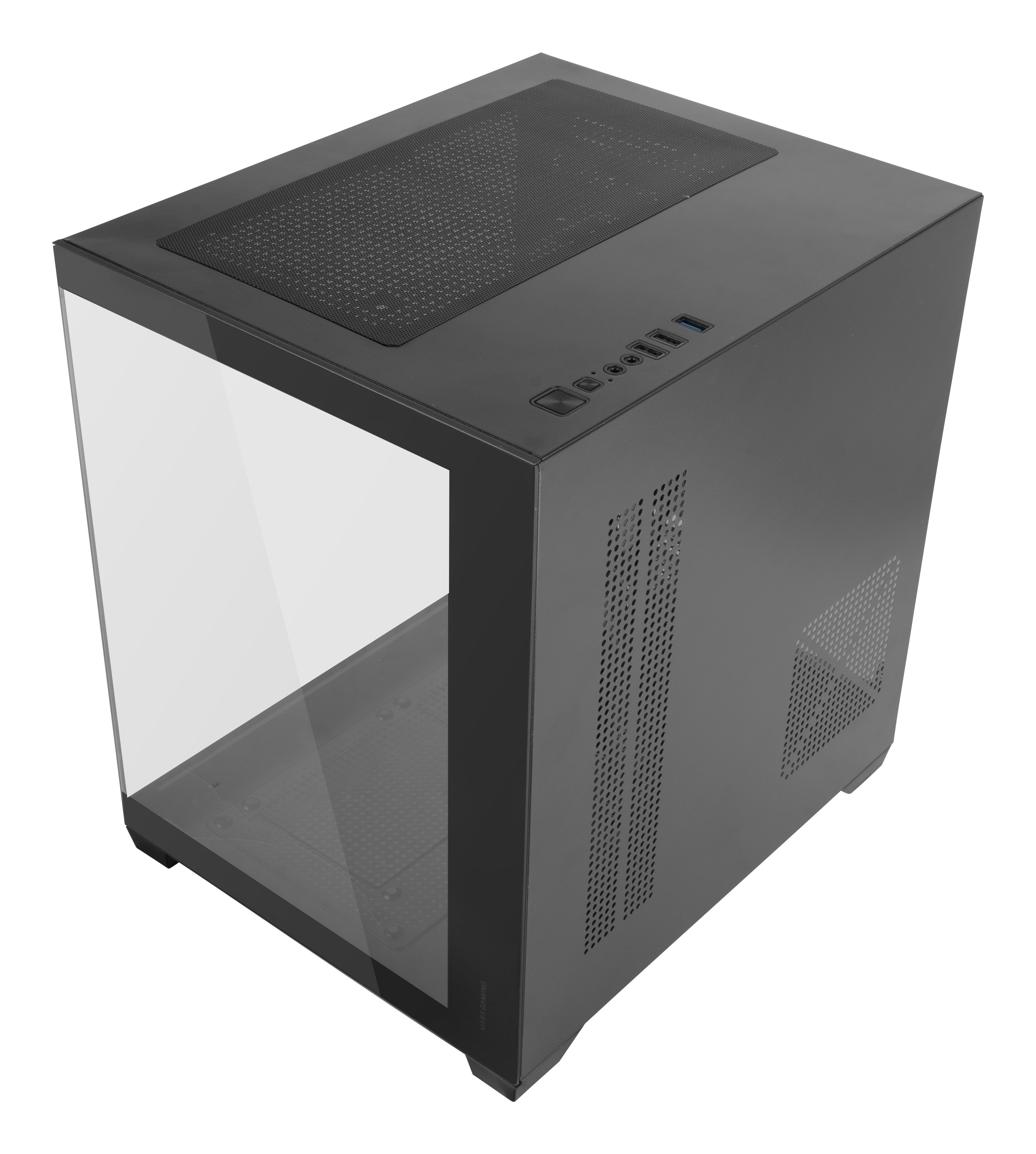 Mars Gaming MC-VIEW2 Mini Tower PC Case - Black