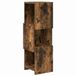vidaXL Hoekkast - 25,5x25x80cm - Bewerkt - hout - Rook - Eiken