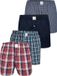 MG-1 Geweven Wijde Boxershorts Heren Core Blauw 4-Pack - Maat XXL