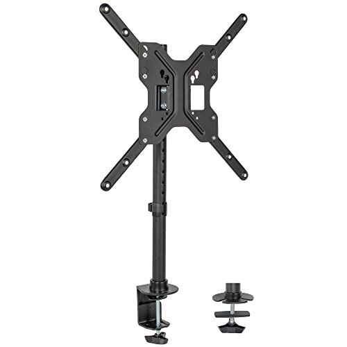 Vivo Zwart Ultra Wide Screen TV Desk Mount | Volledig Motion In hoogte verstelbare Single Televisiestandaard voor schermen tot 55 inch (STAND-V155C)