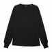 KnowledgeCotton Apparel Long Sleeve Bo Henley Black Jet-S