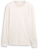 Tom Tailor - Basic katoenen shirt met lange mouwen - Maat XL - Gardenia White
