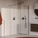 BRAUER Oblivion Inloopdouche - 90x200cm - glascoating - helder glas - geborsteld gunmetal PVD GS-OBI1H90200GM