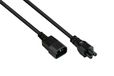 Alcasa P1405-S030 electriciteitssnoer Zwart 3 m C14 stekker C5 stekker
