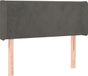 vidaXL Hoofdbord met randen 83x16x78/88 cm fluweel donkergrijs