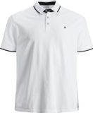 Jack & Jones Heren Polo JJEPAULOS Korte Mouw Katoen Wit 8XL