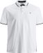 Jack & Jones Heren Polo JJEPAULOS Korte Mouw Katoen Wit 8XL