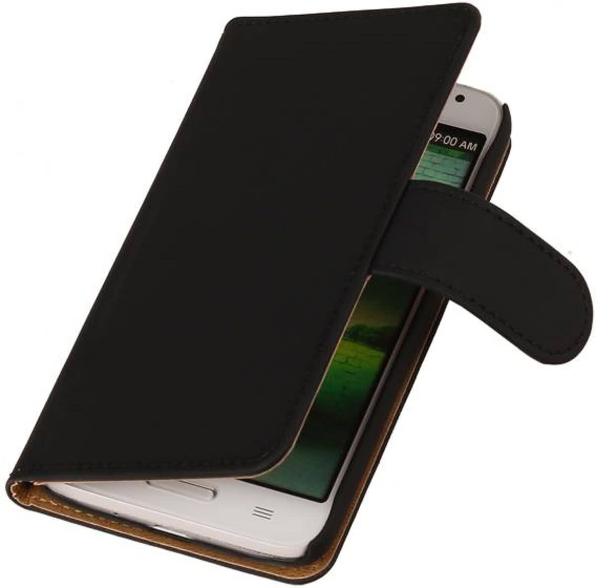 Best Cases Nokia Lumia 530 Book Case - Effen Zwart Hoesje