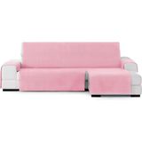 ECOMMERC3 Elastische bankhoes voor chaise longue, extra rechts - bankovertrek chaise long, roze, met verstelbare elastieken, compatibel met hoekbanken links of rechts