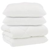 VidaXL Bedlinnenset Wit Microvezel